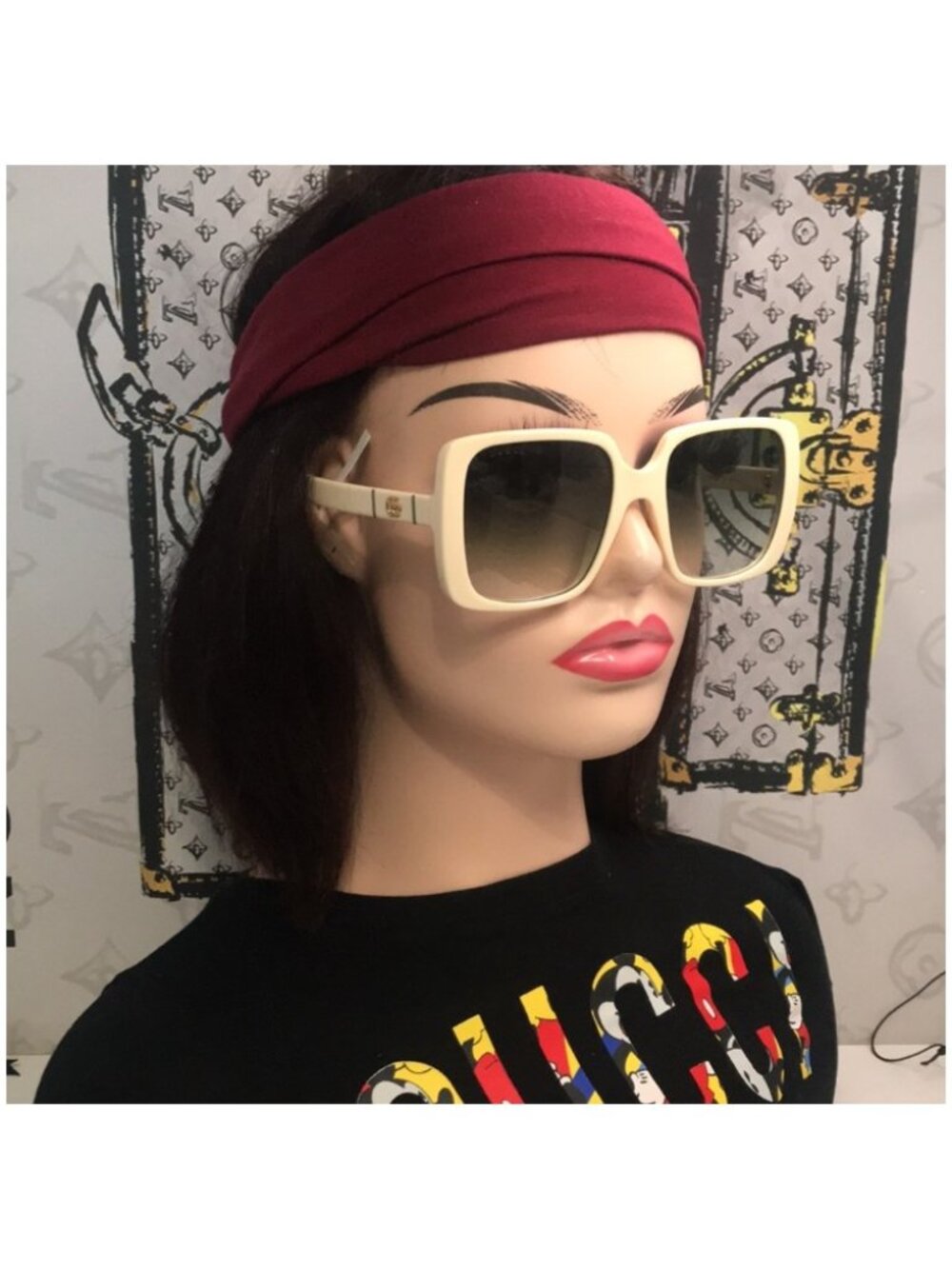 Gucci GG0632s Cream Sunglasses for Women 004 New